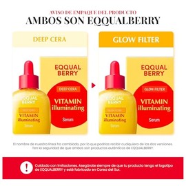 EQQUALBERRY Suero Facial Iluminador Vitamin Illuminating Serum - Coreano con 4% Niacinamida, Vitamina C, Ácido Hialurónico y Vitamina E, Manchas, 30 m