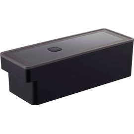 Yamazaki 7710 Sealable Food Container, Black, Approx. W 3.9 x D 10.8 x H 3.3 inches (10 x 27.5 x 8.4 cm), Tower with Bubble Included