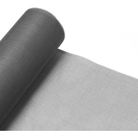 Mosquito Net, Fabric, Sold by the Metre, Mosquito Net, Door and Window, Fly Screen, Fabric Fibreglass, Grey, White, Black, Choice of Sizes (120 x 250 cm, Grey)