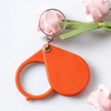 10X Magnifying Glass, Keychain Magnifier, Orange, Portable, for Small Objects