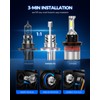 H13/9008 Bulb, 1200% Brighter Output 6500K Bright White, Simple Plug