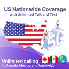 Jethro Mobile, 500MB High-Speed Data, Unlimited Talk & Text, International Calling to Canada, Mexico, India and 80+ Countries, BYOP SIM Card Kit (30 Days)