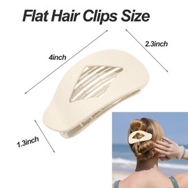 4 PCS Flat Hair Clips for Women French Hair Claw Clips Large Duckbill Hair Clips for Women Thick Thin Hair