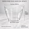 Clear Ice Buckets, 2-Pack Beverage Chiller Tubs with Built-In Handles,
