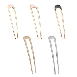 Asheyya 5 Pcs French Twist Hair Pin, Metal French Pin for Women Girls Hair Types Styling