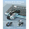 SEUNKWANG EWEADN V3 Wireless Keyboard and Mouse with Blue Backlit,