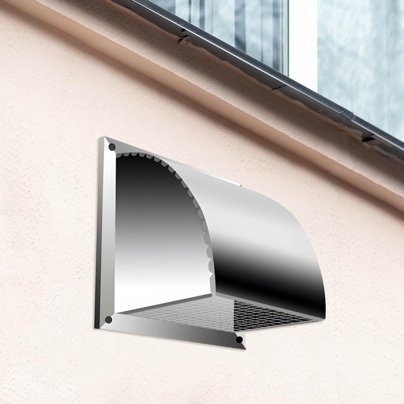4-inch Exhaust Vent Cover, Stainless Steel Dryer Vent Cover, Outdoor