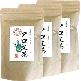 Aloe Tea, 100% Made in Japan, 1.4 oz (40 g) x 3 Bags Set, Kochi Prefecture, Shimanto River, Non-Caffeinated Sugamo Tea, Sannenen