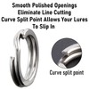 Alwonder 200-Pack Fishing Split Rings with Box, Stainless Steel Lure