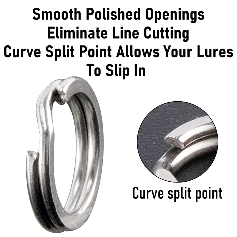 Alwonder 200-Pack Fishing Split Rings with Box, Stainless Steel Lure