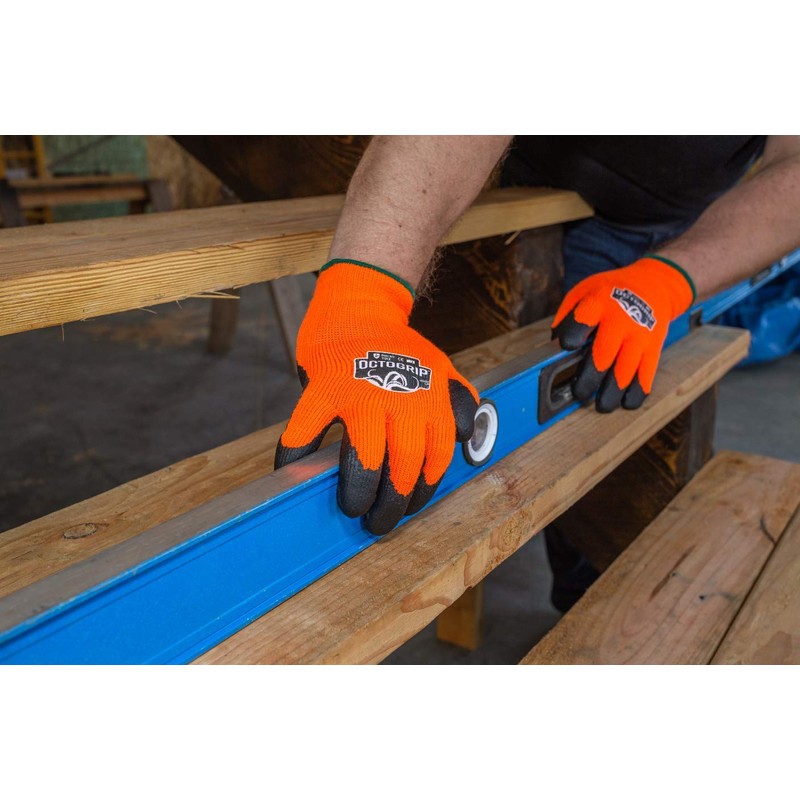 Octogrip 10G Cold Weather Glove Poly Knit Foam Latex Palm