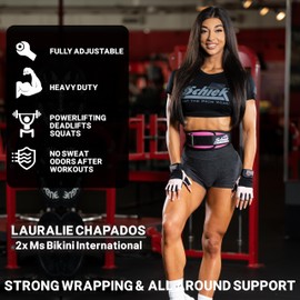 Schiek Sports 2006 Nylon 6 Inches Weight Lifting Belt - Support Belt for Power Lifting - Long lasting One Way Buckle System