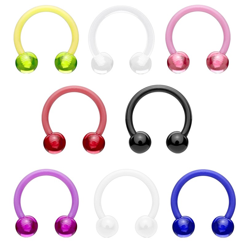 beyoutifulthings Horseshoe Piercing Acrylic Universal Piercing Nipple Nose Septum Ear