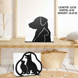 Pet Napkin Holder Made of Metal, Stainless Steel Napkin Dispenser, Freestanding Napkin Holder, Napkin Holder, Suitable for Decoration of Kitchen, Restaurant and Bar, Black