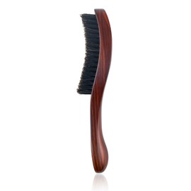 Wenxiaw Boar Bristle Hairbrush, Natural Bristles, Medium Bristles, with Reddish Brown Beech Handle for Thick Hair