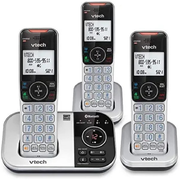 VTech VS112-3 DECT 6.0 Bluetooth 3 Handset Cordless Phone for