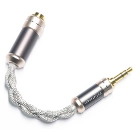 FSIjiangyi 3.5mm Stereo Male to 4.4mm Balanced Female Portable Headphone Adapter Cable 6N Single Crystal Silver Portable Conversion Cable, IEM Adapter Hi-Fi Cable