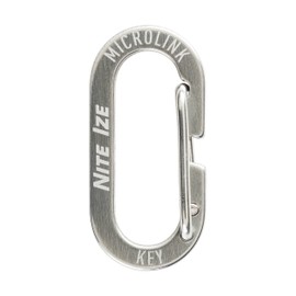 Nite Ize MicroLink Carabiner, Stainless Steel Mini Key Rings for Keys Fobs MultiTools and More, 4 Pack