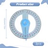 2Pcs 360 Degree Protractor Angle Measure Protractor Circle Protractor 12cm