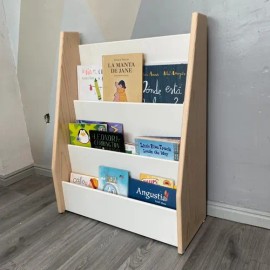 Librero Montessori, Revistero Infantil, Estilo Nordico                                                                                                