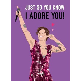 Harry Styles I Adore You Greetings Card For Birthday Or Anniversary