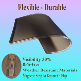 Large Dog Door Replacemen Flap for Dog Doors PAC11-11039 - Compatible with PetSafe Freedom Doggie Door - Measures 16 7/8” x 10 1/8” PAC11-11039 - Weather Resistant Materials