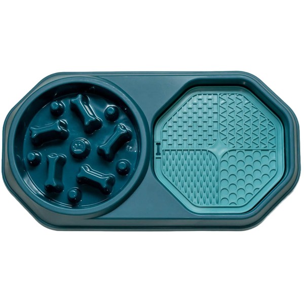 Slow Feeder Bowl W/Licking Mat, Dog Puzzle Puppy Slow Feeding,