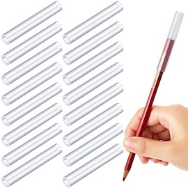 36 Tubos para Masticar de Topper de Lápiz Transparentes Masticables para Niños Toppers de Lápiz Masticables de Silicona Ayuda para Masticar Motora Oral Sensorial para Adultos Niños con Ansiedad TDAH