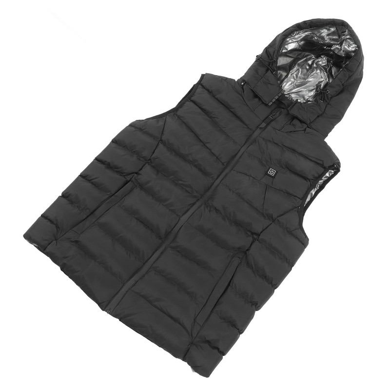 Heated Vest Three Level Temperature Adjustment Waterproof Black Electric Heating