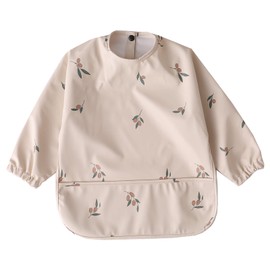 kalavika Meal Apron, Long Sleeve, 6 to 54 Months, Baby Meal Style, Girls, Boys, Baby Bib, Waterproof, Lightweight, Smocked with Pockets, Children's Meal Apron, Nursery School, Baby Gift, Baby Gift,