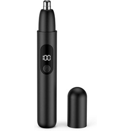 Ear and Nose Hair Trimmer Professional Painless Eyebrow Trimmer for Men and Women Battery-Operated Dual-Edge Blades Built-in LED Light springtok - Color: Rose