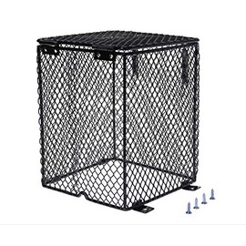 Heater guard Reptile Heating Lamp Shade Anti-Scald Cuboid with Screws for Lizard Turtle Snake