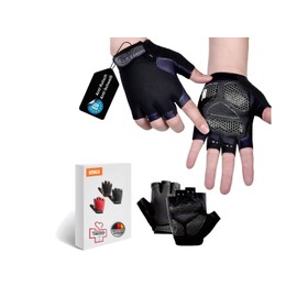 Fitness Gloves, Training Gloves for Crossfit, Bodybuilding, Cycling, Gym, Strength Training, Sports Gloves for Men and Women, Black (L)