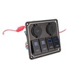 Rocker Switch Panel 4 Gang 12‑24V 5 Pin Blue Light