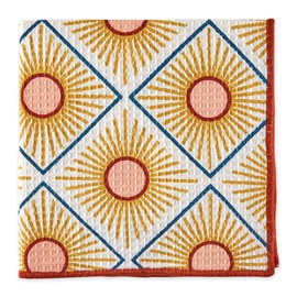 DII Bungalow Collection Absorbent Cotton Kitchen, Waffle Dish Cloth Set, 13x13, Assorted Printed Waffle, 4 Count