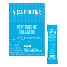 Péptidos De Colágeno Vital Proteins Caja C/20 Sobres De 10g