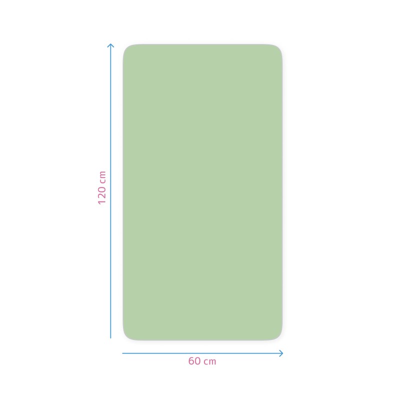 2X Jersey 100% Cotton Fitted Sheet for 120 x 60