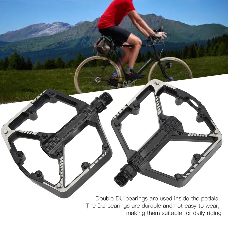 MEROCA Mountain Bike Pedals Aluminum Alloy Anti Slip Bicycle Pedals