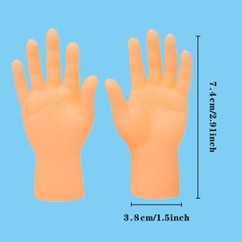 NAUZE 12Pcs Mini Hands Miniature Finger Hands with Left Hands and Right Hands Funny Finger Hand Joke Toys for Video Shooting Prop Game Prank