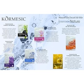Kit de 15 Mascarillas faciales coreanas coreanas con ingredientes PREMIUM - Oro 24K, Colageno, Acido Hialuronico, Carbon de bambu, Sal de Himalaya, Fl