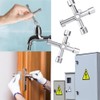 4-Way Multi-Functional Utilities Key, 2 Pcs Plumbing Wrench, Opening Tool