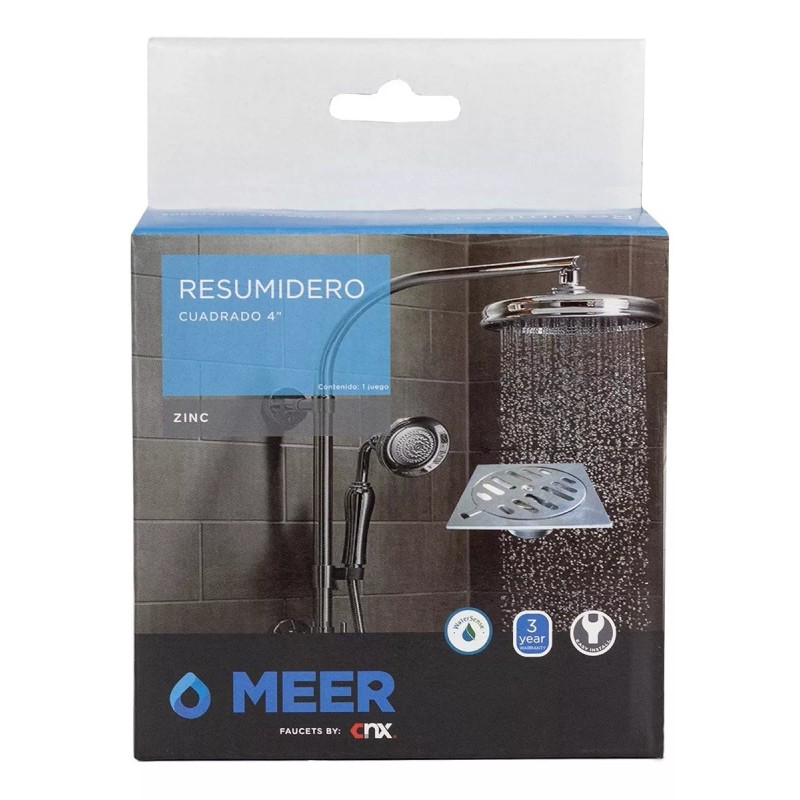 Cnx Meer Faucets Resumidero Cuadrado 4 X 4 Pulgadas