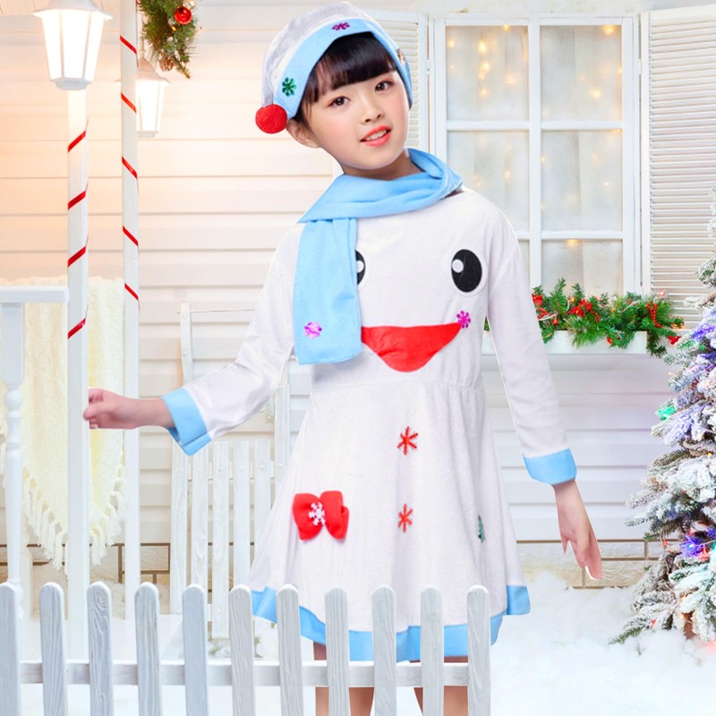 [Mprocen] Snowman Jumpsuit Scarf Cute Snowman Costume Disguise Cosplay Costume