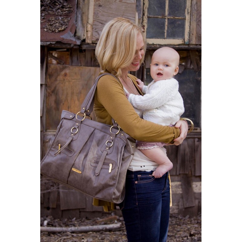 timi & leslie Dawn 7-Piece Diaper Bag Set, Cloud Blue