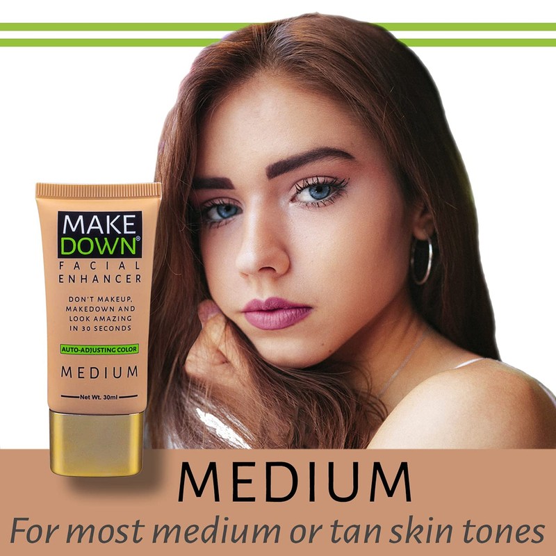 MAKEDOWN FACIAL ENHANCER (Medium) Concealer, Makeup, BB Cream Alternative