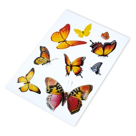 3D Butterfly Stickers for Car, Butterfly Flower Sticker Different Butterflys Stickers Spring Floral Colorful Paper Decals Watercolor Self-Adhesive Decorative Sticker for Vehicles Adhesive Automotive
