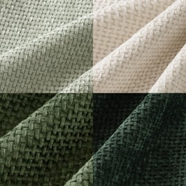 MIULEE Pack of 4 Christmas Couch Throw Pillow Covers 20x20 Inch Neutral Green Soft Decorative Chenille Pillow Covers Farmhouse Accent Cushion Covers for Boho Home Decor Sofa Bedroom Living Room