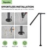 Single Post Handrail for Outdoor Steps - 41" Height Black