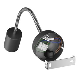 ledscom.de Waika Reading Lamp with Gooseneck and Switch Matte Black with 450 lm LED GU10 Lamp Warm White