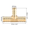 sourcing map Tee Brass Barb Fitting Reducer 3 Way, Fit